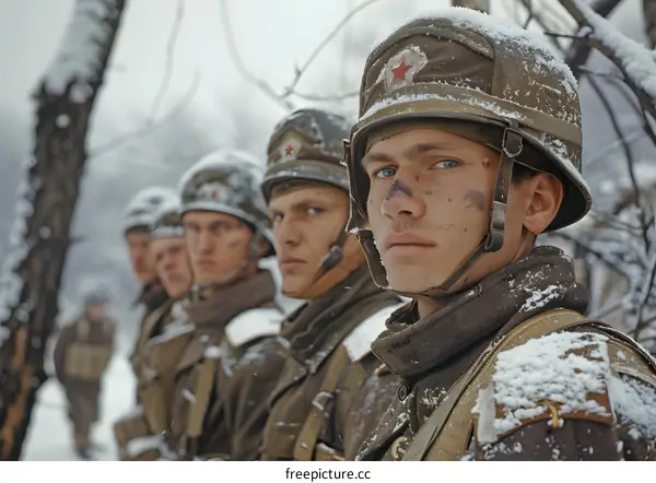 Soviet Red Army soldiers during World War II