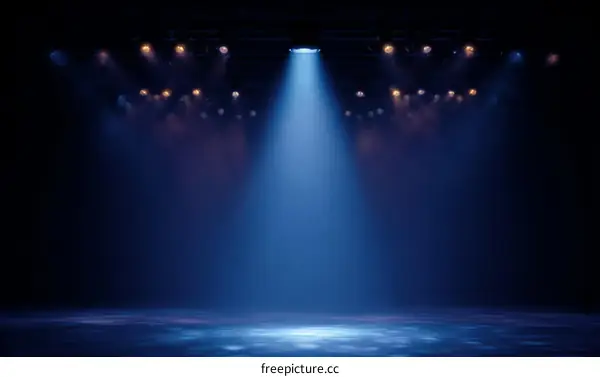 Empty Stage with Spotlight Effect