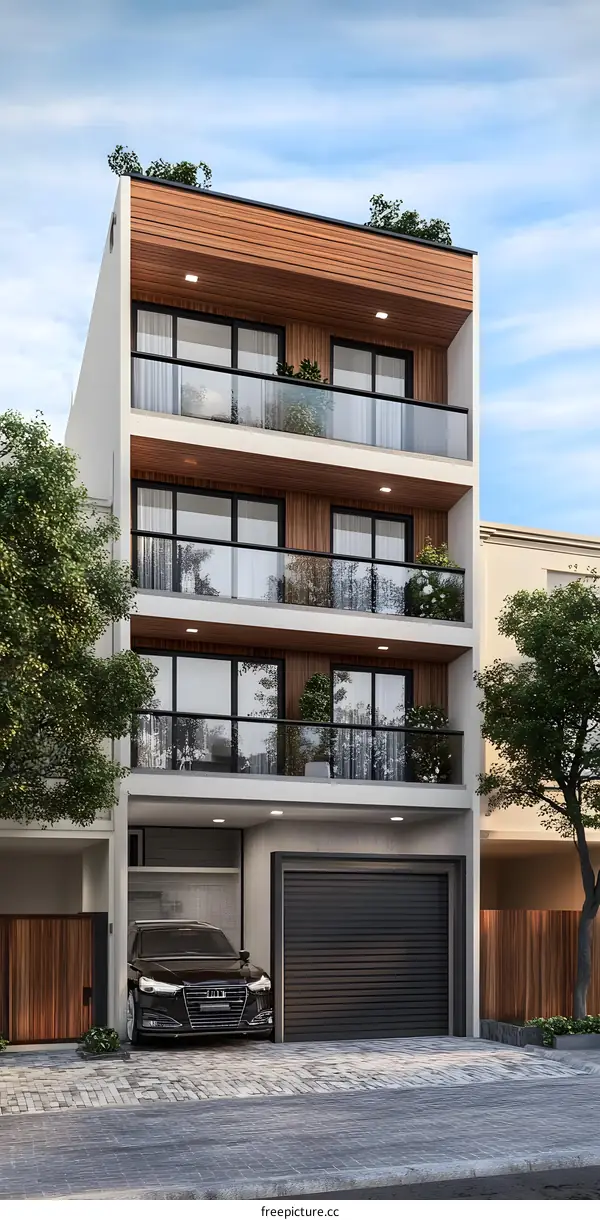 Modern Townhouse with Garage and Balcony