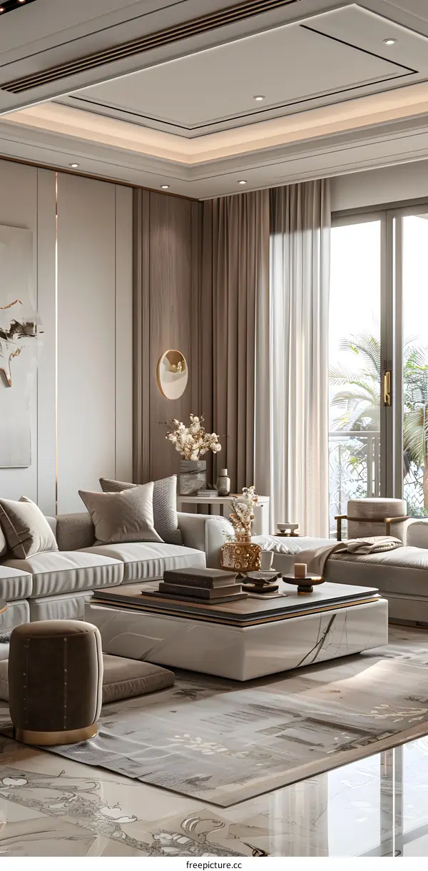 Modern minimalist living room