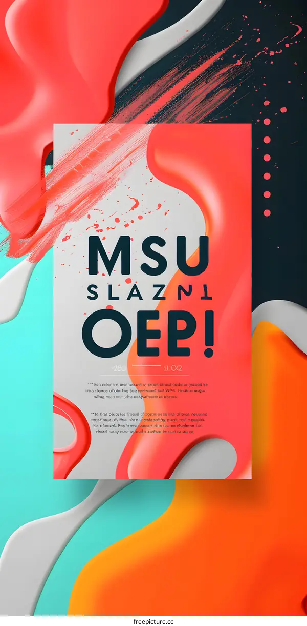 Abstract Colorful Liquid Shapes Background