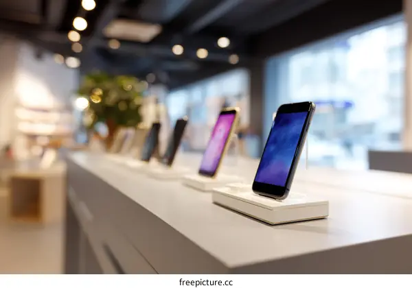 Mobile Phone Display in a Retail Store