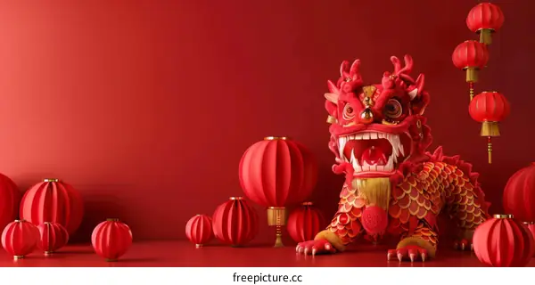 Chinese Dragon Dance Celebration