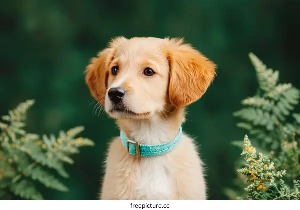 Cute Puppy Portrait in Nature