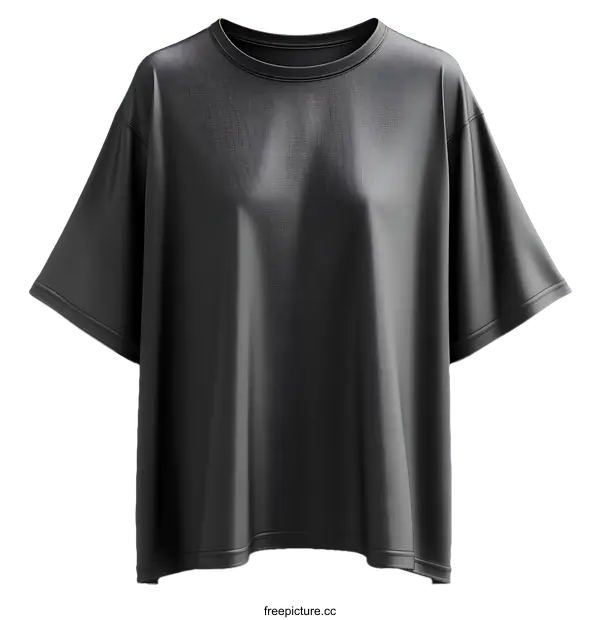 [Transparent Background PNG]Blank Black Short Sleeve T-Shirt Mockup