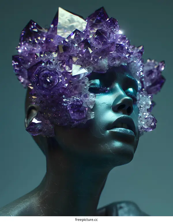 Woman with Crystal Crown Portrait