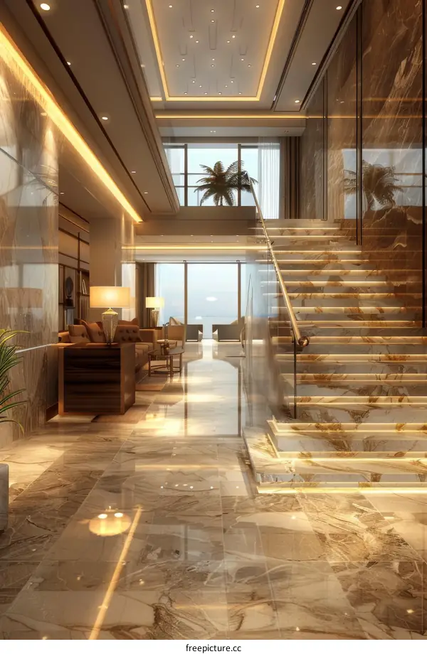 Luxurious Modern Mansion Entrance Hall
