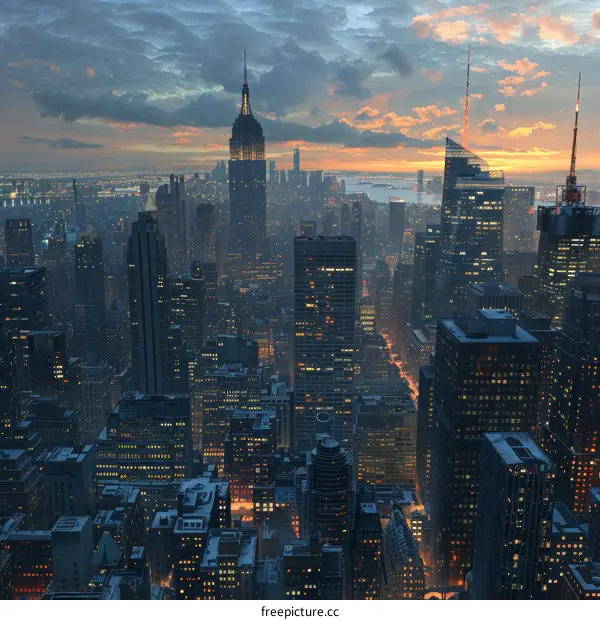 New York City Skyline at Dusk