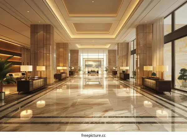 Luxury Hotel Lobby Interior Design Showcase