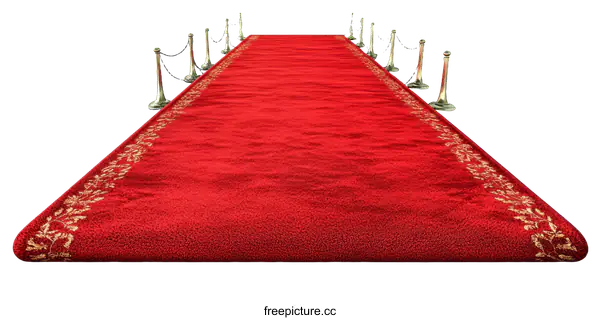 [Transparent Background PNG]Red Carpet Event Pathway