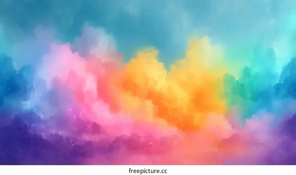 Abstract Colorful Nebula Background
