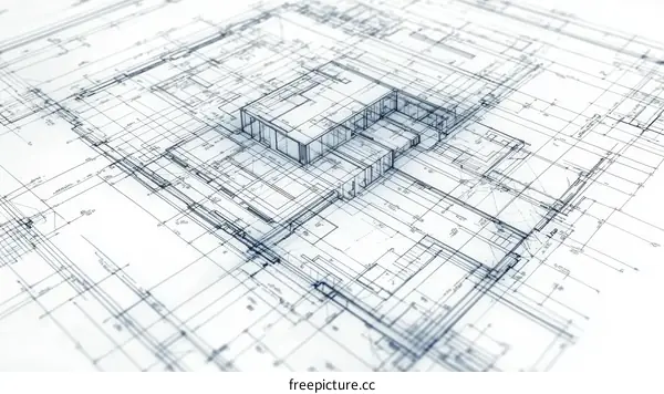 Architectural Blueprint of a Building Design