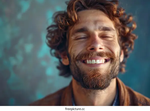 Closeup Portrait of a Happy Man