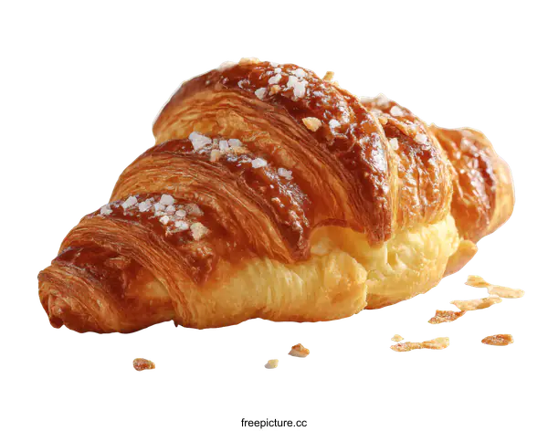 [Transparent Background PNG]Close-up of a Delicious Croissant
