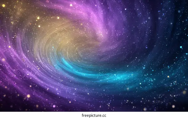Abstract Colorful Space Nebula Background