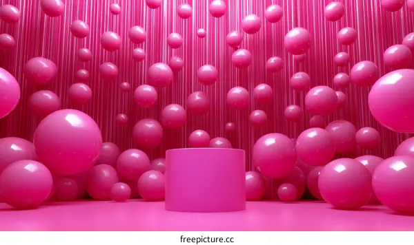 Pink Sphere Display Stage Design