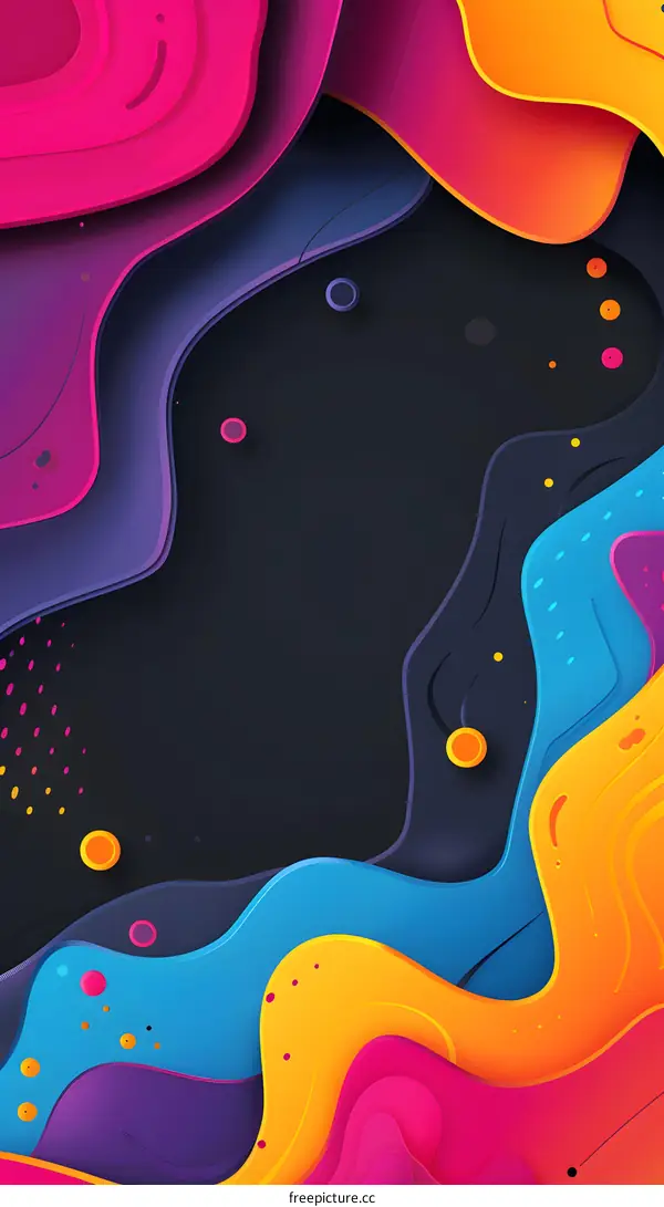 Abstract Colorful Paper Cut Out Background