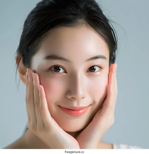 Beautiful Asian Woman with Smooth Skin Portrait