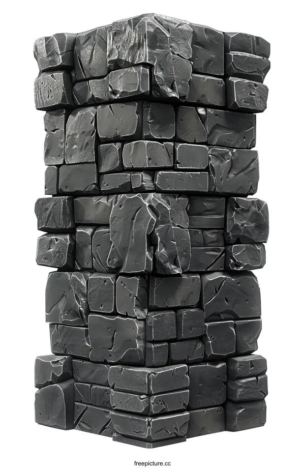 [Transparent Background PNG]gray stone pillar