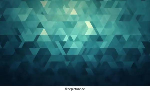 Abstract Geometric Background Design with Teal Triangles