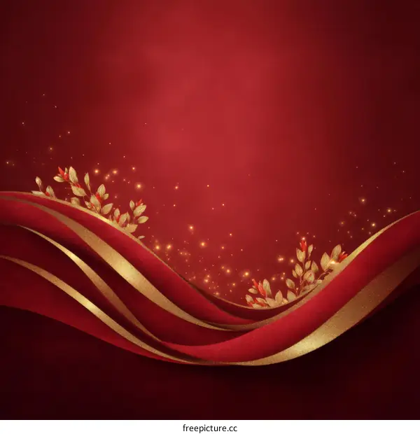 Luxury Red and Gold Abstract Background Design
