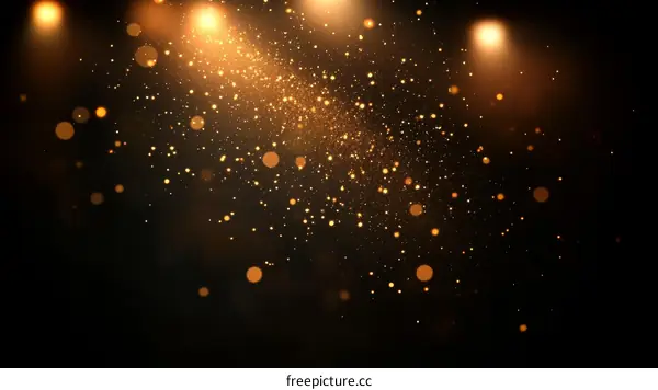 Golden Sparkling Background Effect Illustration