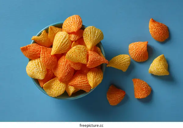Colorful Crispy Snacks in a Bowl
