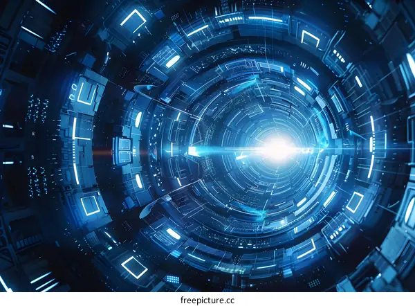 Futuristic Technology Tunnel