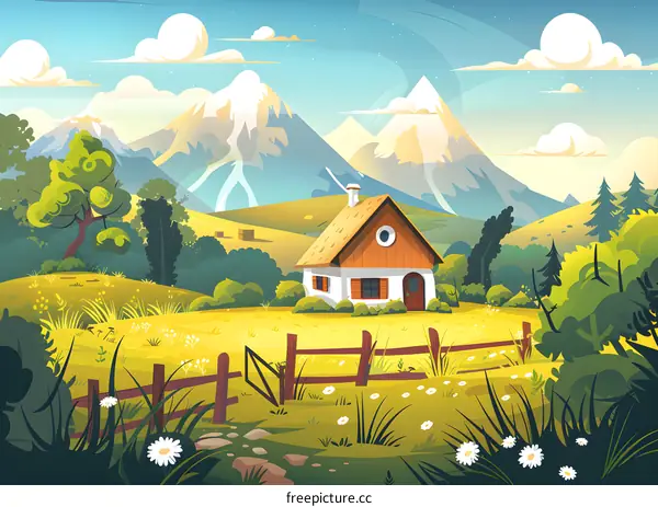 Mountain House in the Meadow