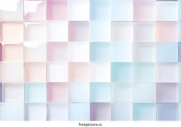 pastel color glass block wall background texture
