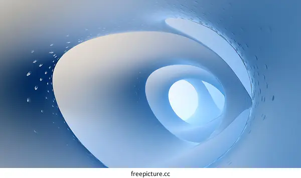 Abstract Blue and White Architectural Design