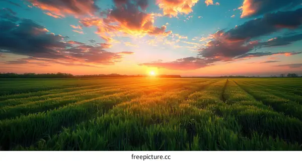 Wheat Field in Golden Hour
