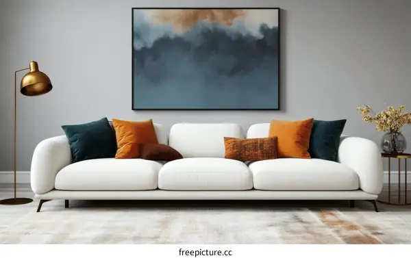 Modern Living Room Interior Design Illustration