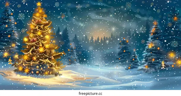 Winter Wonderland Christmas Scene