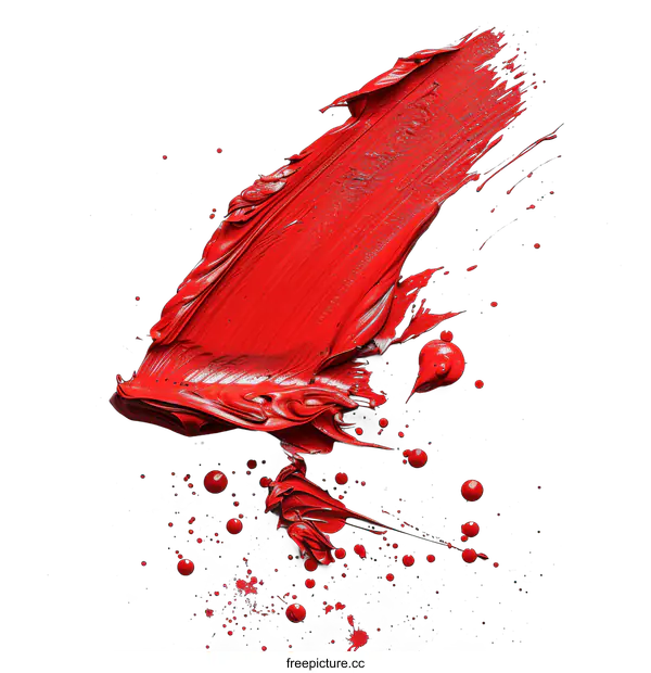 [Transparent Background PNG]Red paint dripping on black background