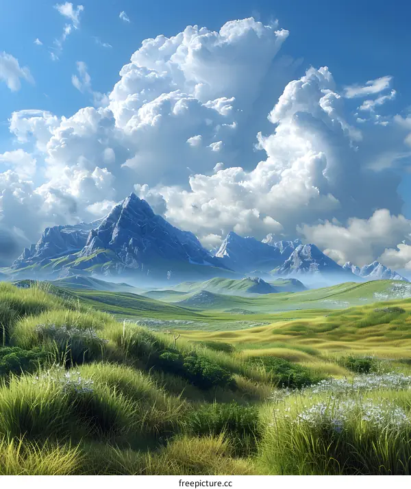 Mountains and clouds