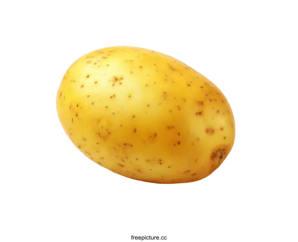 [Transparent Background PNG]Single Yellow Potato on White Background