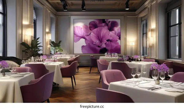 Elegant Restaurant Dining Room Interior Design
