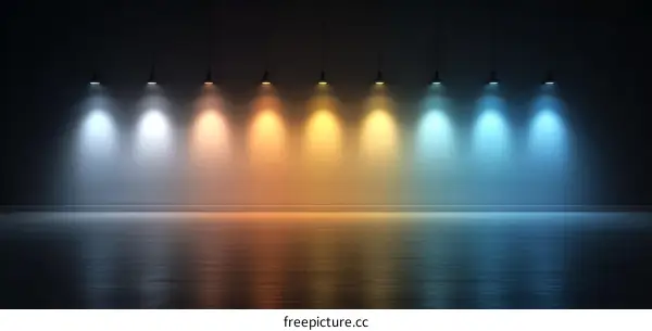 Different Light Temperatures Room Scene Illustration