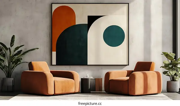 Modern Abstract Art Decor Living Room