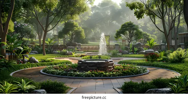 Chinese style garden landscape design renderings
