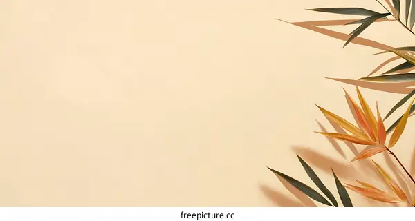 Tropical Leaves Minimalist Background