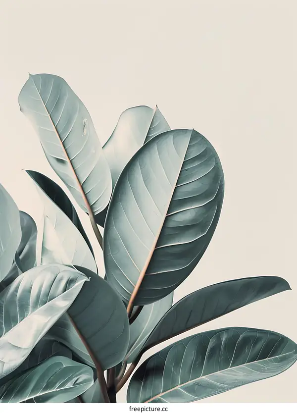 Green Leaves On White Background