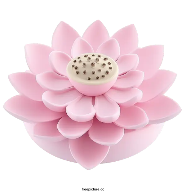 [Transparent Background PNG]Pink Lotus Flower Illustration Design