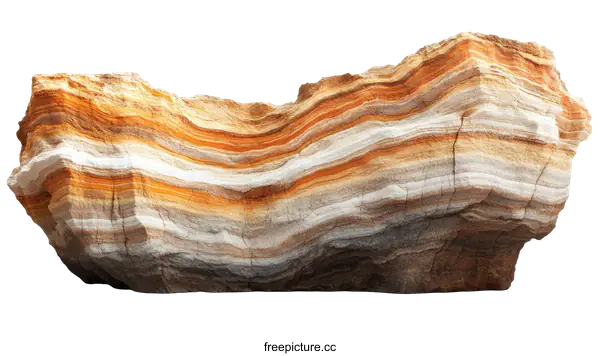 [Transparent Background PNG]Colorful Stratified Rock Formation