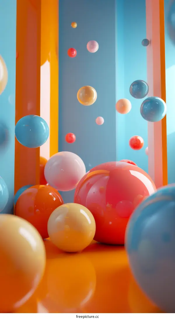 Abstract Colorful Geometric Sphere Design