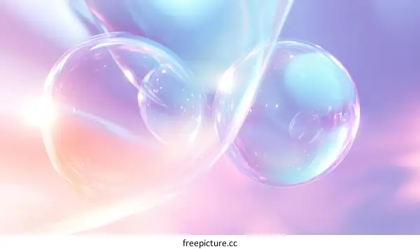 Abstract Pastel Bubbles Illustration