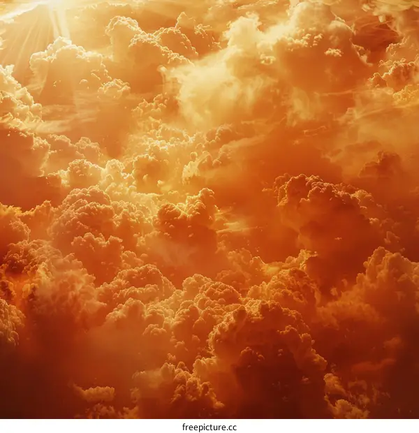 A Stunning Sunset Over a Sea of Clouds