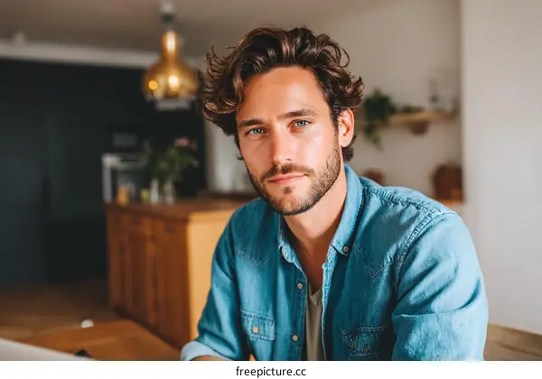 Close Up Portrait of a Caucasian Man