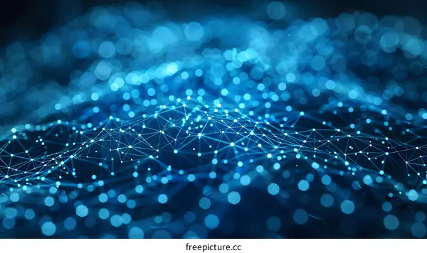 Abstract Blue Network Background